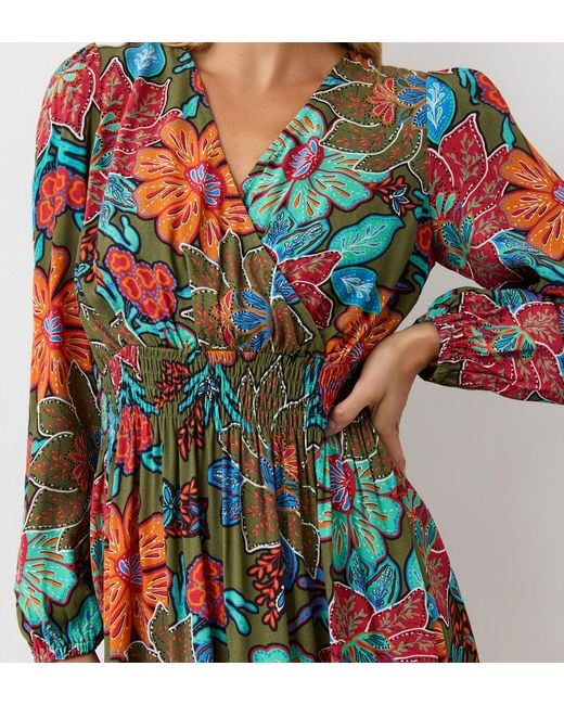 Finery London Multicolor Janis Crepe Midi Dress