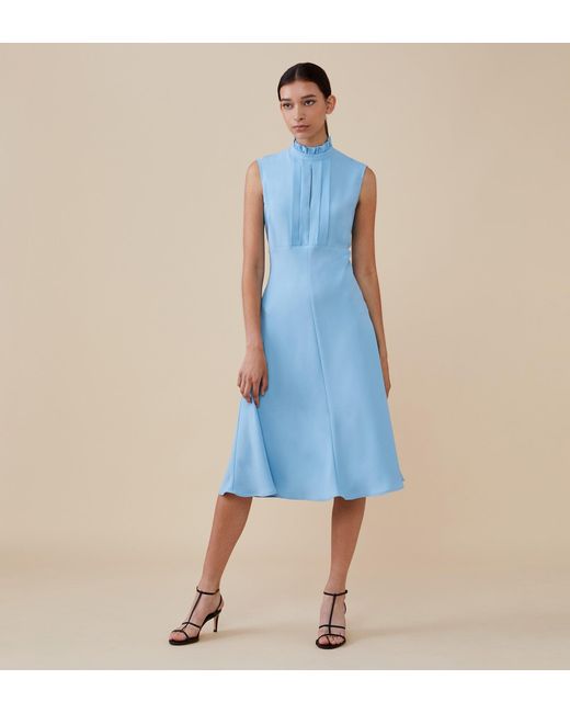 Finery London Blue Teagan Midi Dress