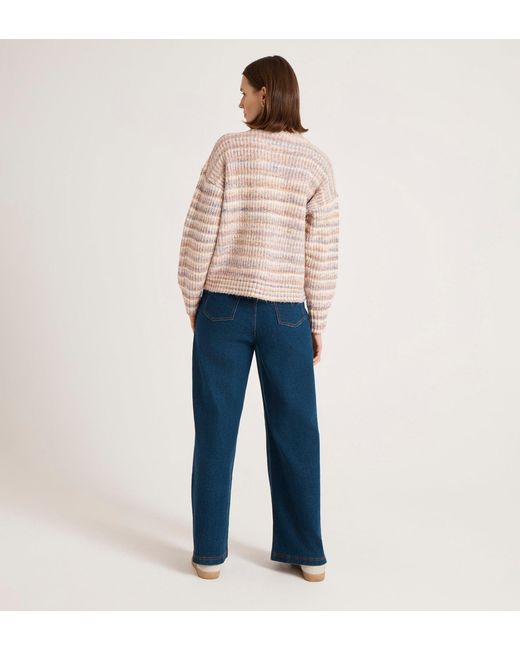 Finery London Blue Whitney Knitted Cardigan