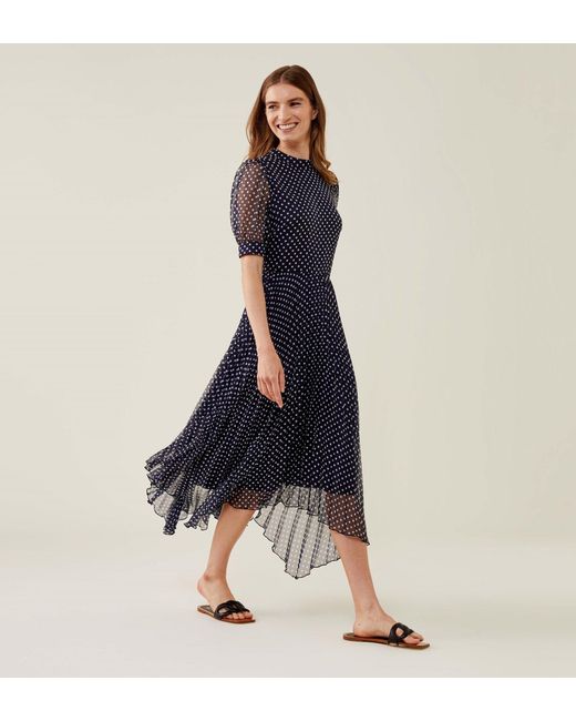 Women's Blue Essie Chiffon Midi Dress