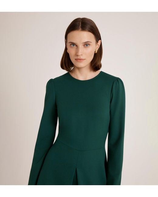 Finery London Green Carla Ponte Jersey Midi Dress