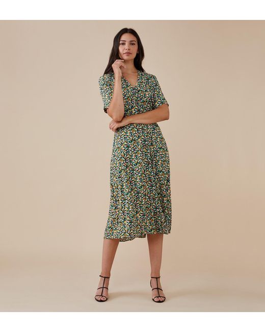 Finery London Green Skyla Midi Dress