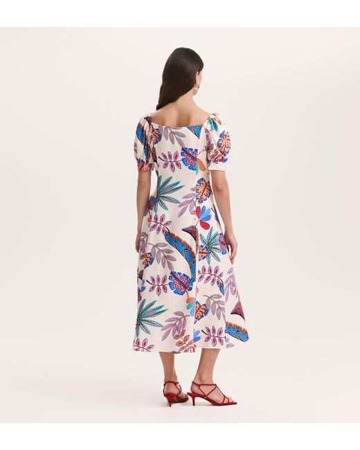 Finery London Red Daisy Midi Dress