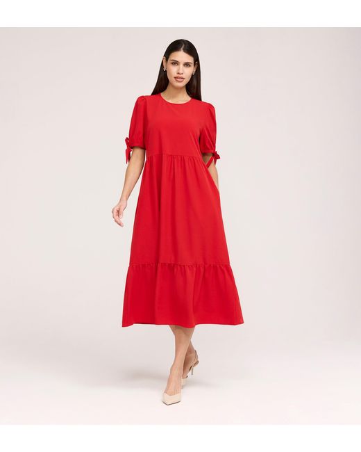 Finery London Jessa Crepe Midi Tiered Dress