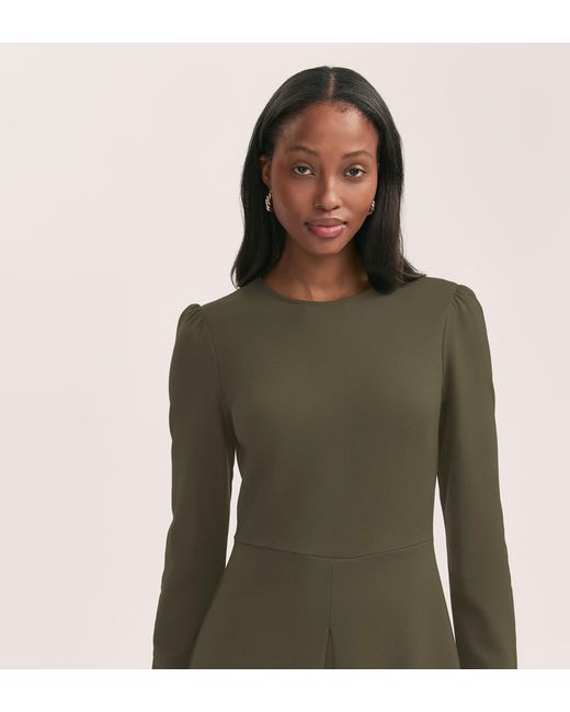 Finery London Green Carla Ponte Jersey Midi Dress