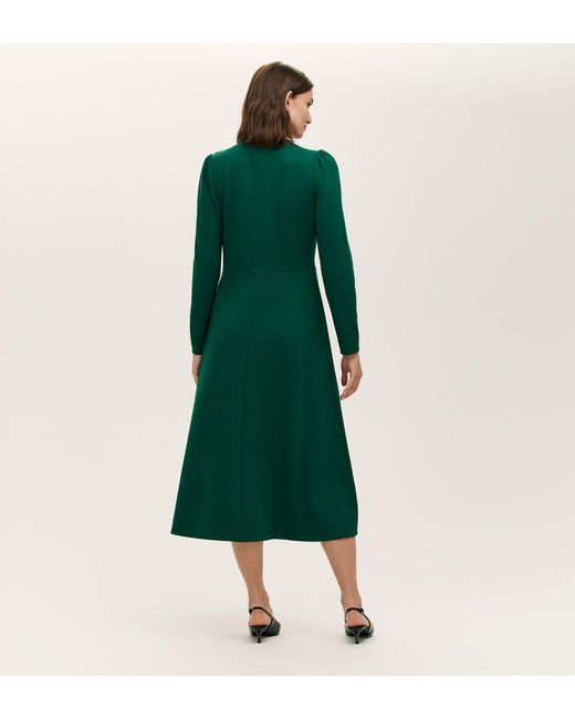 Finery London Green Gilly Ponte Jersey Midi Dress