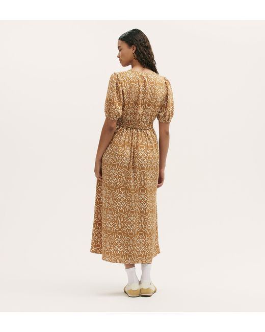Finery London Natural Kiara Midi Dress