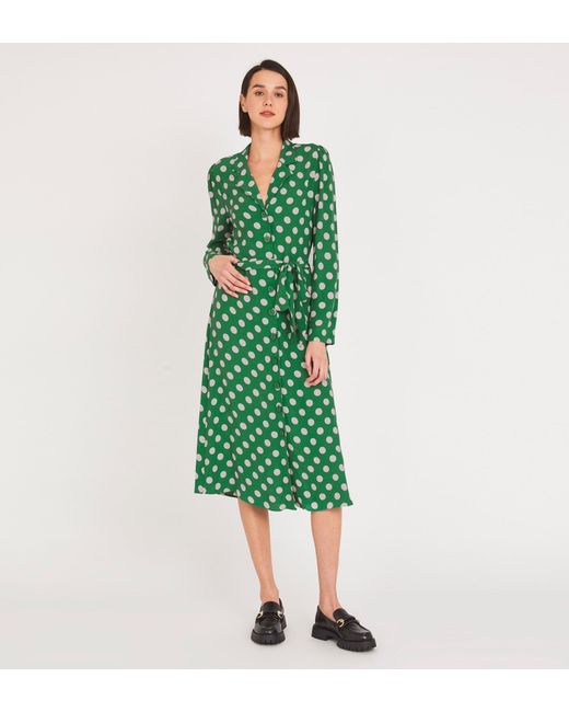 Finery London Green Willow Midi Dress