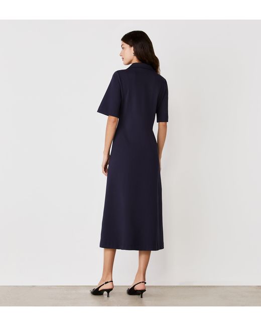 Finery London Blue Trinity Ponte Jersey Midi Dress