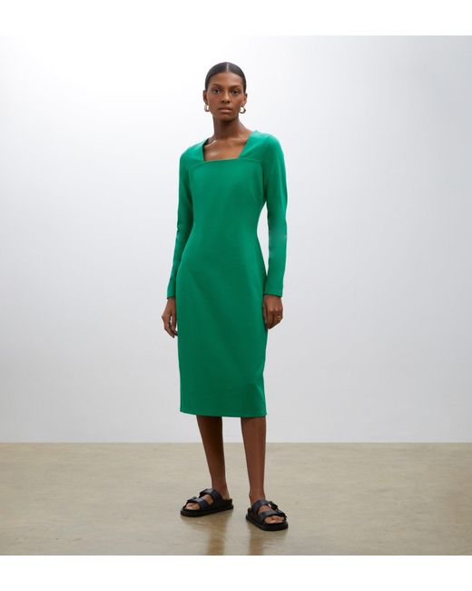 Finery London Green Glain Ponte Jersey Dress