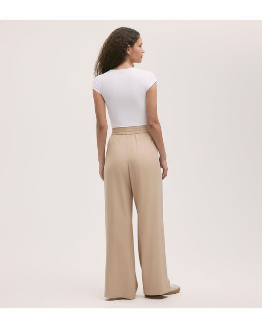 Finery London Natural Dixie Wide Leg Trousers