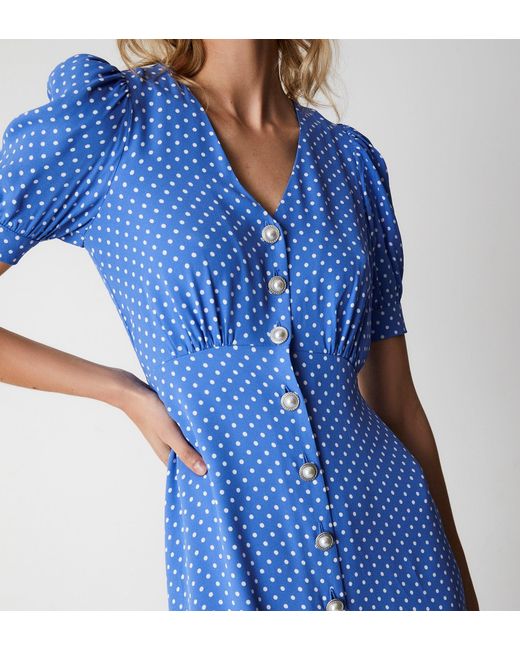 Finery London Blue Ulrica Midi Dress