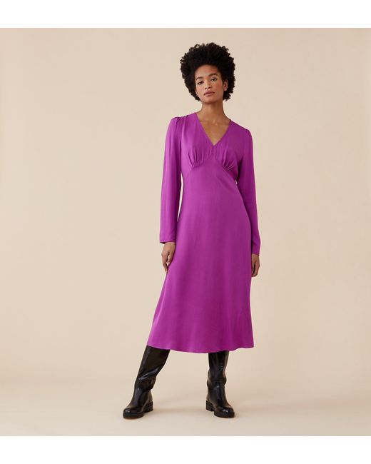 Finery London Purple Penny Midi Dress