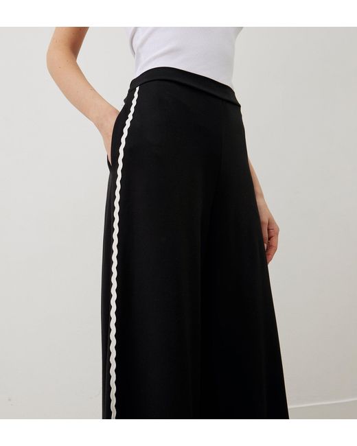 Finery London White Courtney Ponte Jersey Trousers