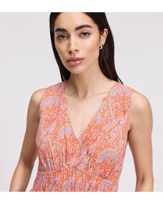 Finery London Green Shannon Cotton Voile Tiered Midi Dress