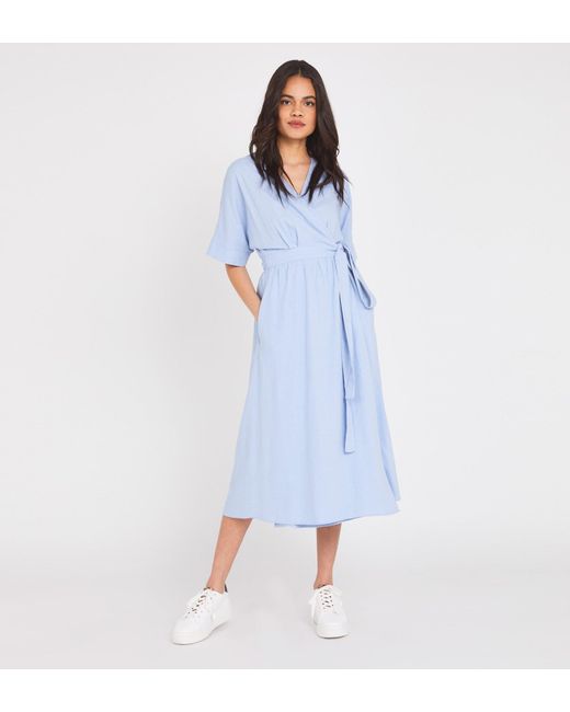 Finery London Blue Sabine Midi Dress
