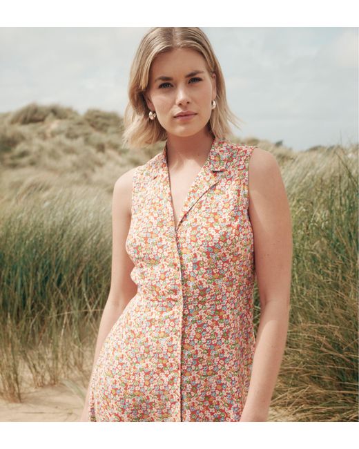 Finery London Multicolor Beatrice Sleeveless Midi Shirt Dress