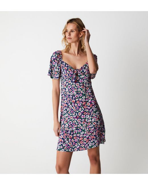 Finery London Blue Abigail Mini Dress