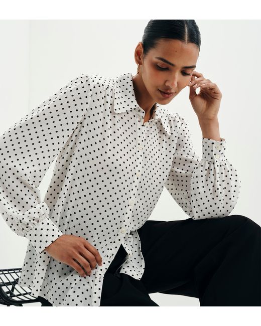 Finery London Multicolor Melina Button Through Lightweight Yoke Blouse