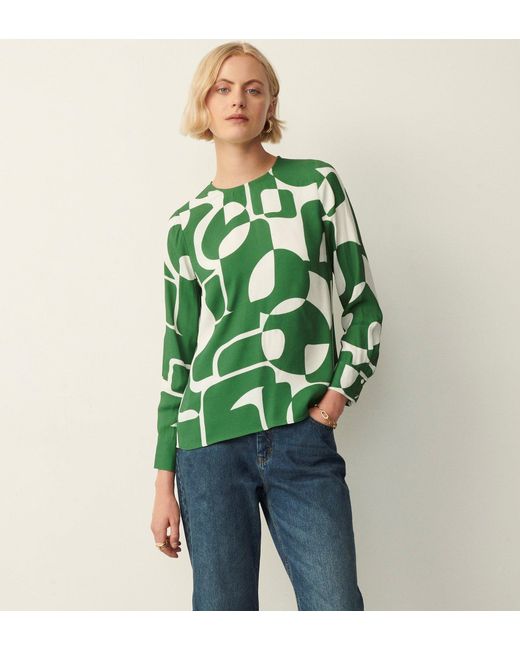 Finery London Green Maddison Blouse