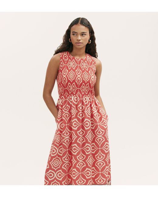 Finery London Red Skylar Midi Dress