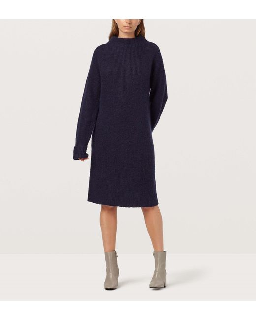 Finery London Blue Cypress Mohair- Blend Jumper Dress