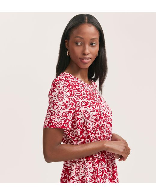 Finery London Pink Irini Crepe Midi Dress