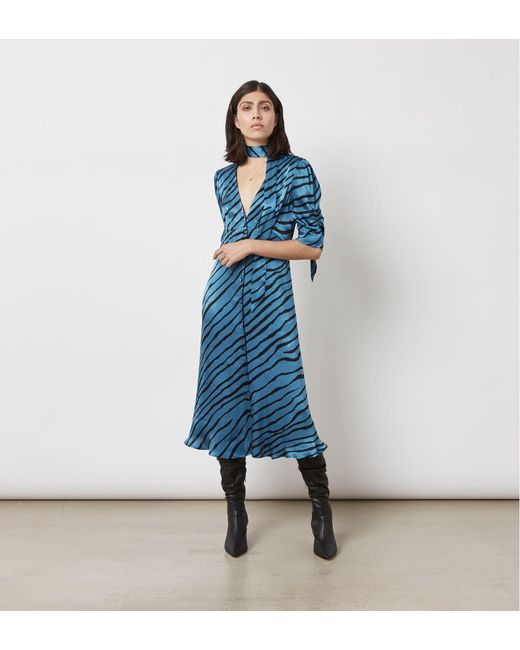 Finery London Blue Claredon Dress