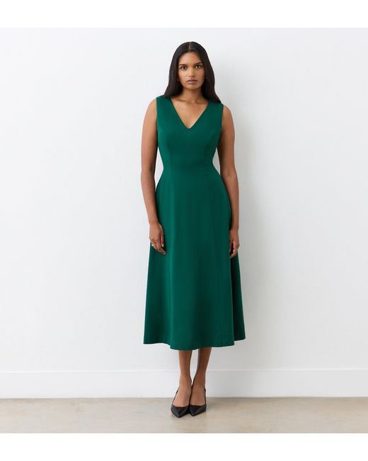 Women's Green Adele Bottle Ponte Jersey Midi Dress