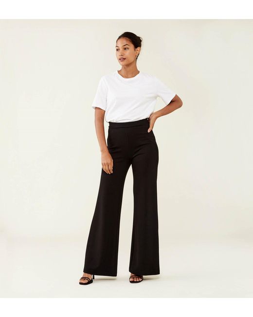 Finery London White Reyna Ponte Jersey Trousers