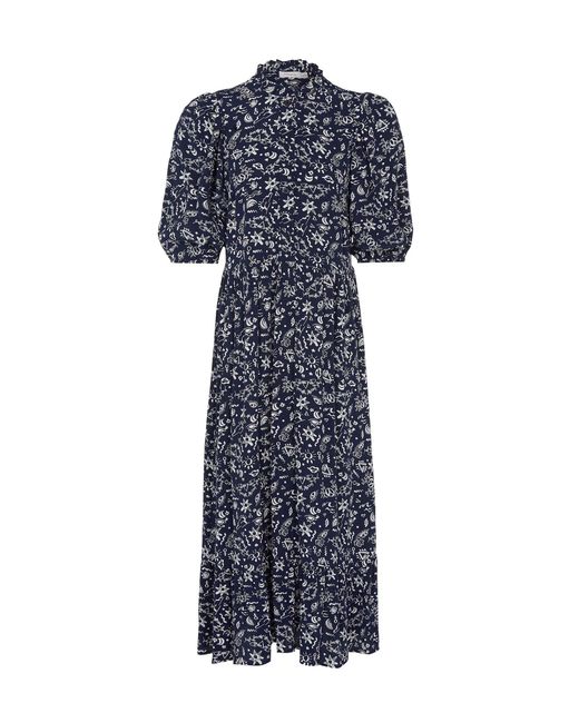 Finery London Blue Kyra Midi Dress