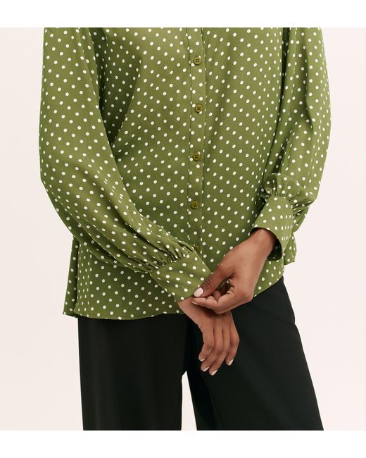 Finery London Green Melina Chiffon Blouse