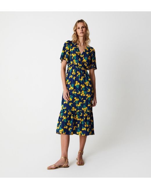 Finery London Green Alexia Daisy Midi Dress