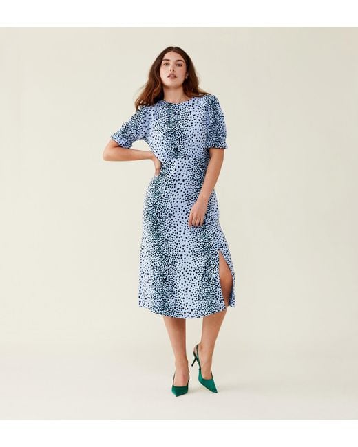 Finery London Blue Jaylen Midi Dress