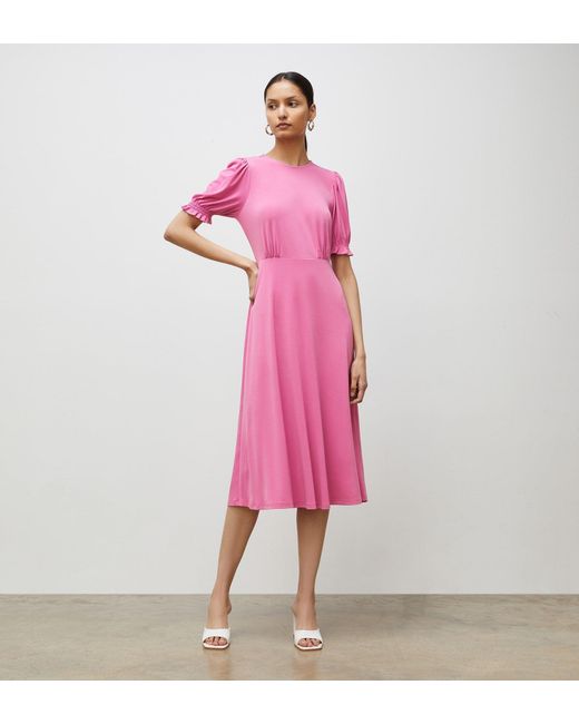 Women's Pink Lilybelle Jersey Crepe Midi Dress