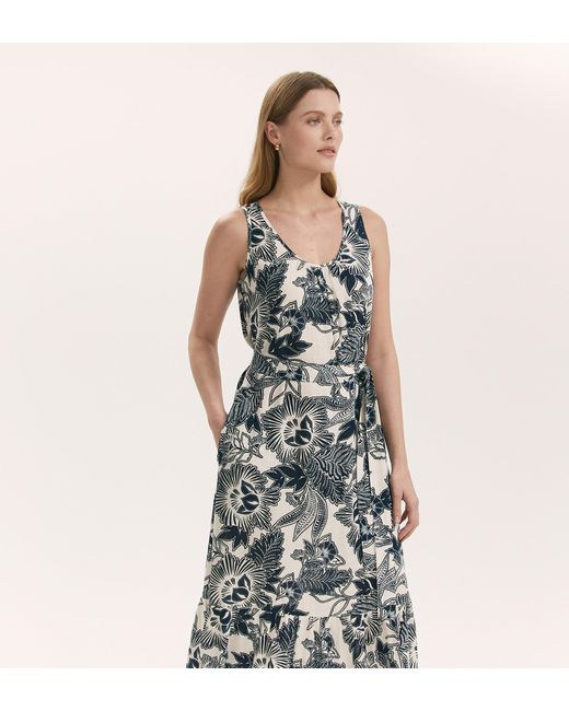 Finery London Multicolor Marta Linen Blend Sleeveless Midi Dress