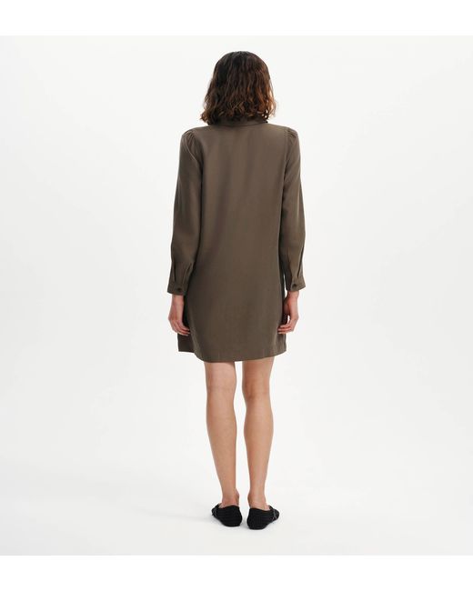 Finery London Brown Enriko Cupro Short Dress