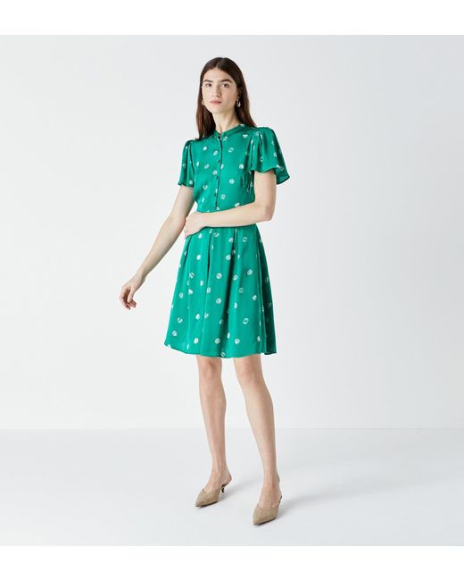 Finery London Green Cheniston Printed Dress