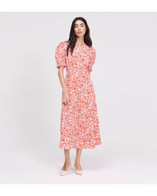 Women's Pink Mela Midi Tea Dress