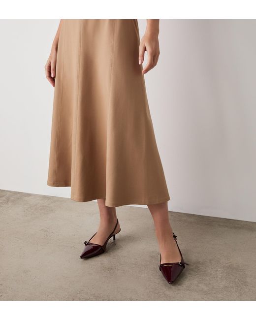 Finery London Natural Mae Ponte Jersey Midi Skirt