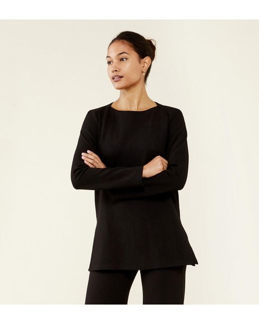 Finery London Black Jalie Ponte Jersey Top