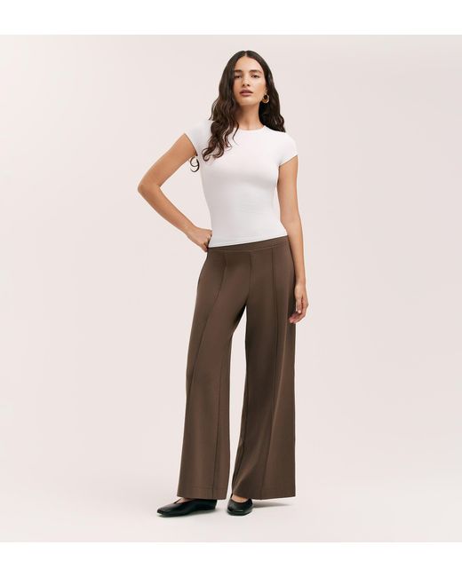 Women's Caryl Ponte Jersey Wide Leg Trouser