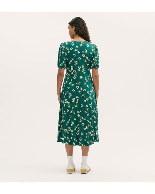 Finery London Green Milena Jersey Midi Dress