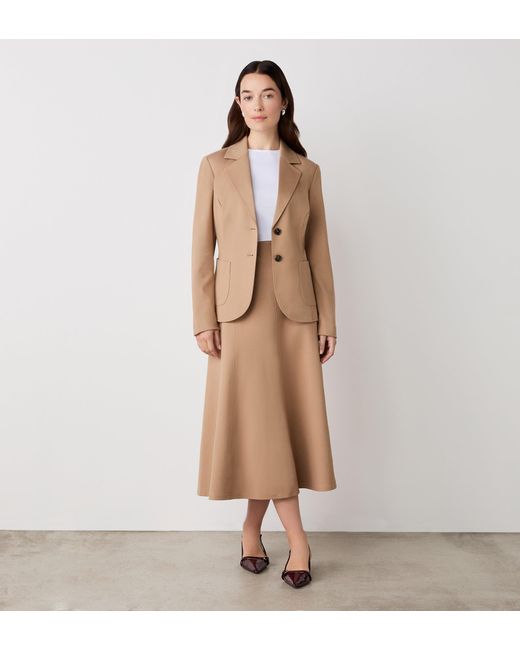 Finery London Brown Jules Ponte Jersey Blazer