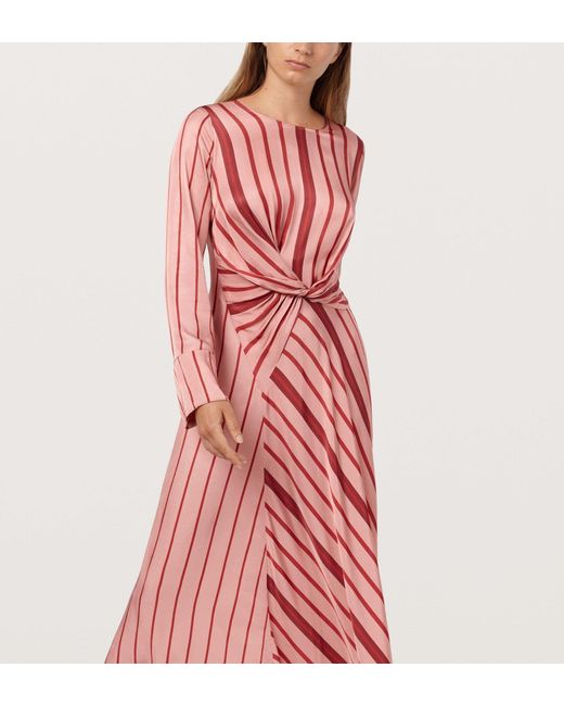 Finery London Pink Akari Striped Dress