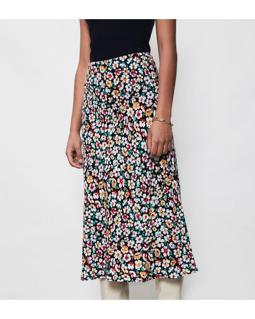 Finery London Black Evelyn Midi Skirt