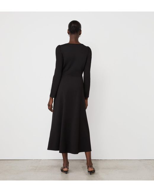 Finery London Black Kelly Ponte Jersey Midi Dress