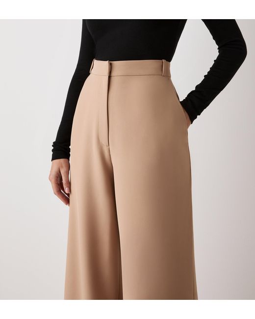 Finery London Natural Addie Wide Leg Trousers