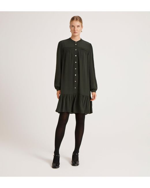 Finery London Black Beccy Crepe Short Dress