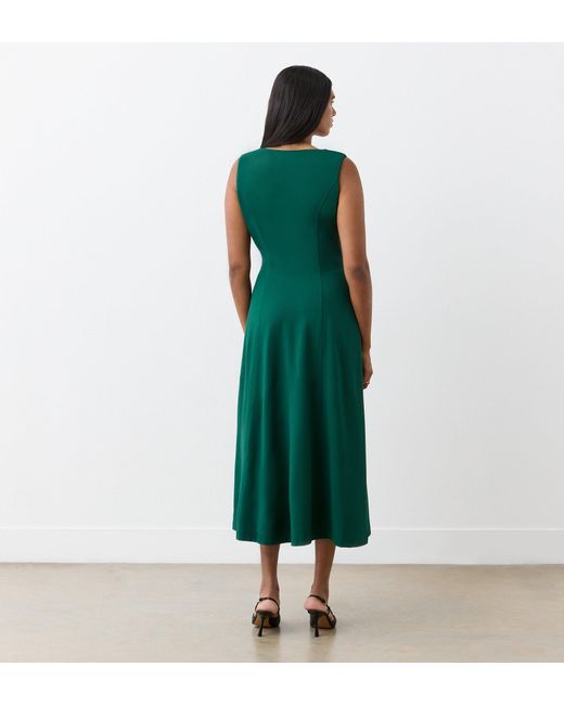 Finery London Green Adele Bottle Ponte Jersey Midi Dress